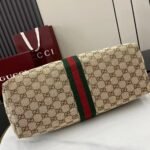 [Super Vip 1:1] Gucci Giglio Large Tote Bag Gg Canvas Beige And Dark Brown 60Cm 853971 Faffp 2547 - Image 5