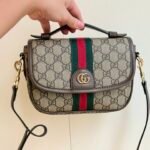 Gucci Ophidia Small Top Handle Bag Beige And Dark Brown 20Cm ‎836843 Fae0J 9867 - Image 10