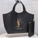 Saint Laurent Icare Maxi Shopping Bag In Quilted Black 50Cm 698651Aaang1000 - Image 3