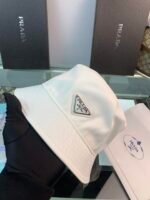 Prada Renylon Bucket Hat Sliver White 1Hc137 2Dmi F0009 - Image 3