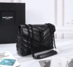 Saint Laurent Loulou Small Chain Bag In Matelassé Y Black Noir 23Cm 494699Dv7281000 - Image 4