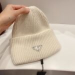 Prada Wool And Cashmere Beanie Silver White Umd489 3Im F0009 S 211 - Image 5