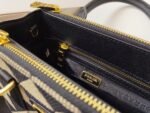 Prada Galleria Mini Bag In Embroidered Jacquard Black And Beige 20Cm 1Ba906 2Fkl F0Y30 V Xom - Image 5