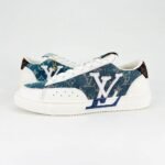 Louis Vuitton Charlie Trainers Monogram Denim White Blue 1Aaw2G - Image 5