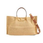 Valentino Garavani Medium Straw Summer Tote Beige 35Cm 7W2B0K39Yce D84