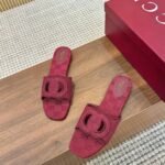 Gucci Women Slide Sandal With Interlocking G Rosso Ancora Red Gg Canvas ‎790447 9Sf00 8549 - Image 6