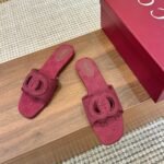 Gucci Women Slide Sandal With Interlocking G Rosso Ancora Red Gg Canvas ‎790447 9Sf00 8549 - Image 5