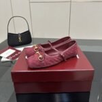 Gucci Women Horsebit Ballet Flat Red 821220 Fad8F 8546 - Image 4