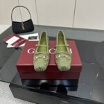 Gucci Women Horsebit Ballet Flat Green ‎814321 Fad8F 3048 - Image 2