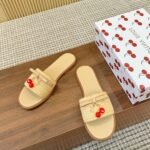 Louis Vuitton X Takashi Murakami Lily Flat Mule Raffia Beige 1Ahlrn - Image 4
