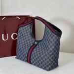 [Super Vip 1:1] Gucci Giglio Large Tote Bag Blue And White Gg Denim 60Cm ‎853971 Faffq 8864 - Image 3