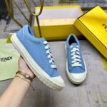 Fendi Domino Low Tops Sneaker Light Blue - Image 2
