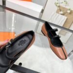 Hermes Lilia Ballet Flat Brown H252041Z A3355 - Image 6