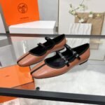 Hermes Lilia Ballet Flat Brown H252041Z A3355 - Image 2