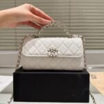 Chanel 23P Clutch With Chain Bag With Top Handle White 18Cm Ap3238 B10307 10601 - Image 2