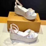Louis Vuitton Helios Wedge Sandal White 1Acsfq - Image 4