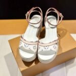 Louis Vuitton Helios Wedge Sandal White 1Acsfq - Image 2