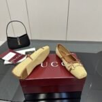 Gucci Women Horsebit Ballet Flat Raffia Crochet 832427 Faemz 9542 - Image 9