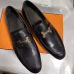 Hermes Paris Loafer Black With Gold Metal H242900Za03430 - Image 3