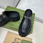 Gucci Women Mule With Horsebit Black Leather ‎835829 Aadcw 1000 - Image 7