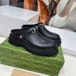 Gucci Women Mule With Horsebit Black Leather ‎835829 Aadcw 1000 - Image 5