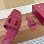 Gucci Women Slide Sandal With Interlocking G Rosso Ancora Red Gg Canvas ‎790447 9Sf00 8549 - Image 7