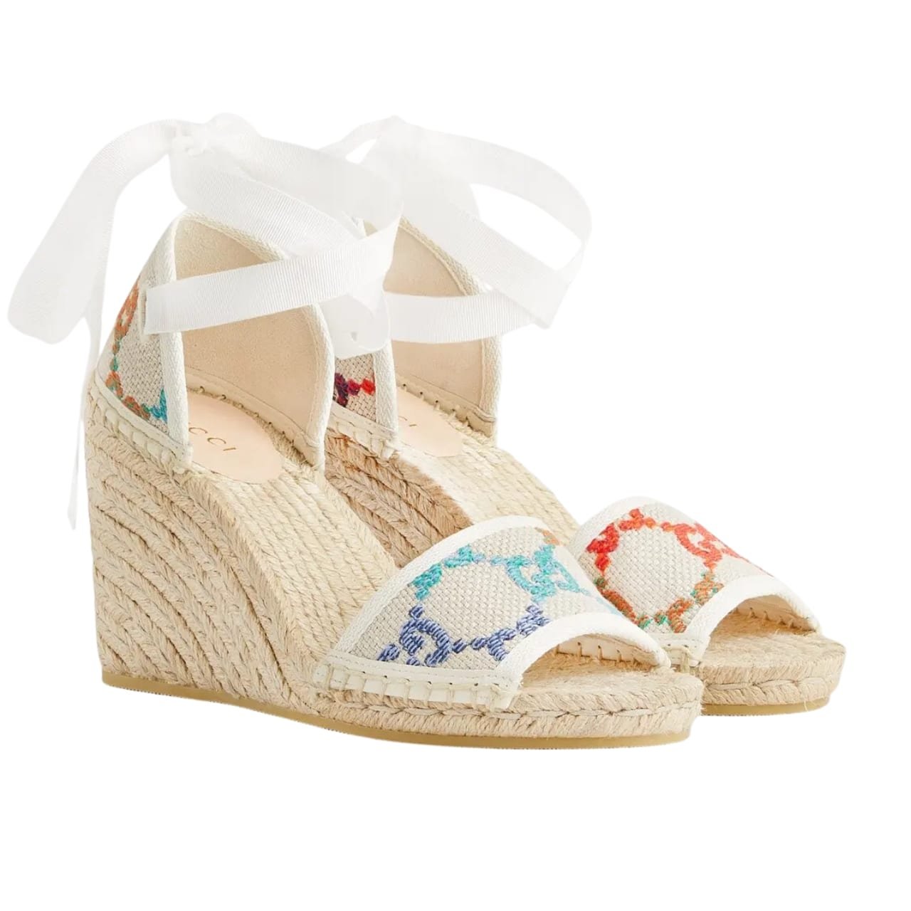 103-8 Gucci Women’S Platform Espadrille Sandals 652895 Uft80 8469 - Image 1