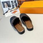 Hermes Lena Mule Denim Dark Blue - Image 4