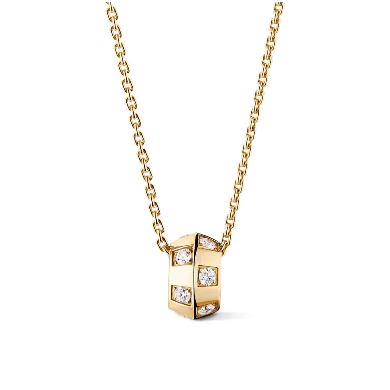 107-4-1 Louis Vuitton Le Damier De Pendant Yellow Gold Q03764 - Image 1
