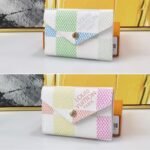 Louis Vuitton Victorine Wallet In Damier Canvas Pink 12Cm - Image 3