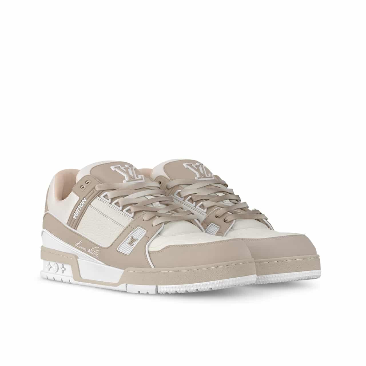 11-1-12 Louis Vuitton Trainer Sneaker Beige 1Adhdi - Image 1