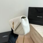 Saint Laurent LouLou Medium In Metalasse White 29Cm 801439AAEAX9207 - Image 4
