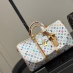 Louis Vuitton X Takashi Murakami Keepall Bandoulière 45 Bag Multicolore Blanc 45Cm M13742 - Image 2