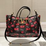 Valentino Garavani Vlogo Signature Cherryfic Motif Bag Black 26Cm - Image 2