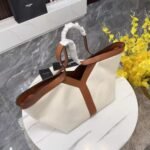 Saint Laurent Y Tote In Canvas And Leather Bag Beige 37Cm 817602Fac7T9856 - Image 5