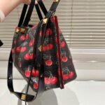 Valentino Garavani Vlogo Signature Cherryfic Motif Bag Black 26Cm - Image 4