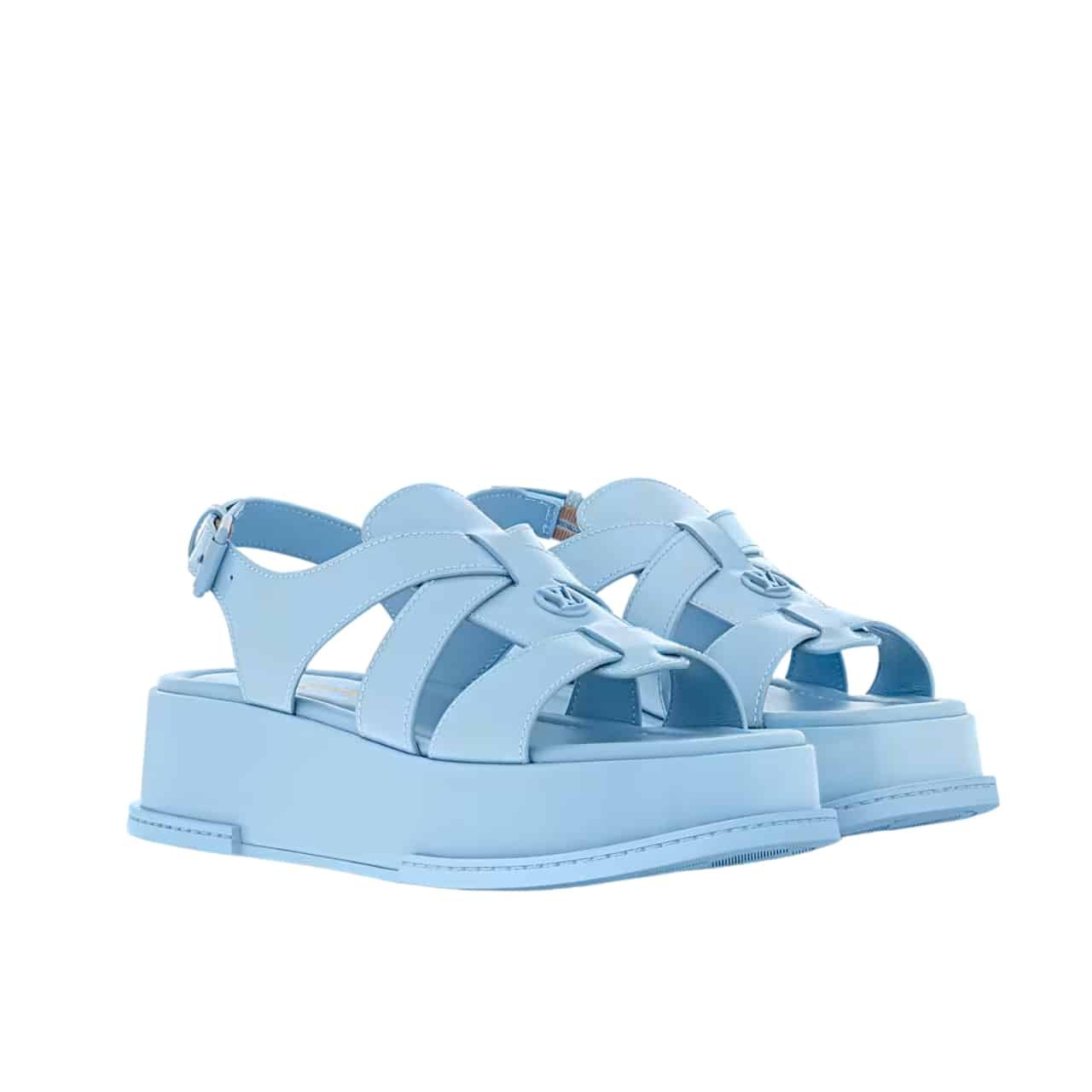 114-4-2 Louis Vuitton Maya Platform Sandal Light Blue 1Agy10 - Image 1