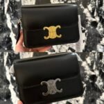 Celine Teen Triomphe Bag In Shiny Silver Hardware Black 19Cm 188423Bf4 38Si - Image 3