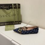 Gucci Women’S Gg Horsebit Ballet Flat Denim 635101 2Kq80 4462 - Image 6