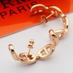 Hermes Chaine D’Ancre Enchainee Earring Rose Gold - Image 3