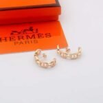 Hermes Chaine D’Ancre Enchainee Earring Rose Gold - Image 2