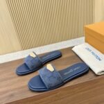 Louis Vuitton Lily Flat Mule Blue 1Agx78 - Image 3