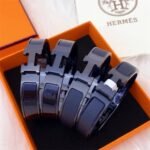 Hermes Mini Clic Anchor Chain Bracelet Black H703203Fk01T4 - Image 3