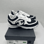 Chanel Printed Suede Sneaker White And Black G39230 X56689 K4718 - Image 2
