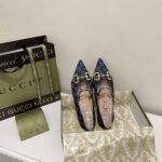 Gucci Women’S Gg Horsebit Ballet Flat Denim 635101 2Kq80 4462 - Image 9