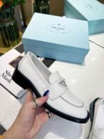 Prada Patent Leather Loafers White 1D902M 069 F0009 F 025 - Image 4