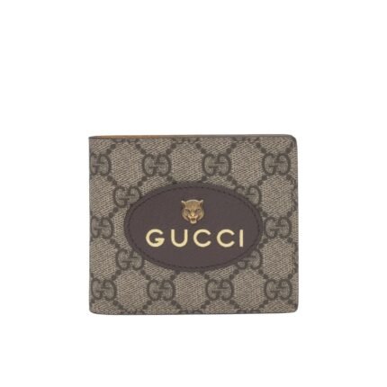 Gucci Neo Vintage Gg Supreme Wallet Beige 12Cm