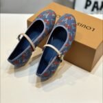 Louis Vuitton X Takashi Murakami Romy Flat Ballerina Monogram Cherry Denim 1Ahkov - Image 2