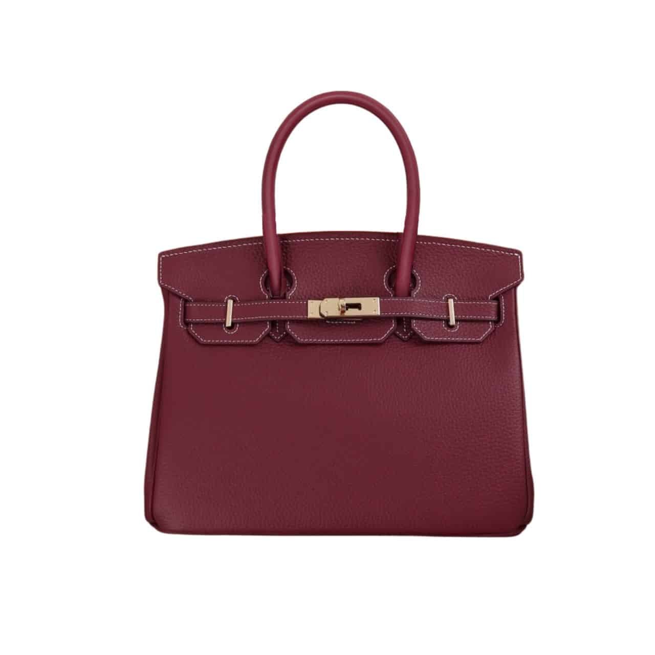 16-4-1 Hermès Birkin B25 Togo Grenat Ghw Rouge Grenat 25Cm - Image 1
