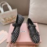 Miumiu Leather Ballerinas In Black 5F212E 070 F0002 F 005 - Image 3